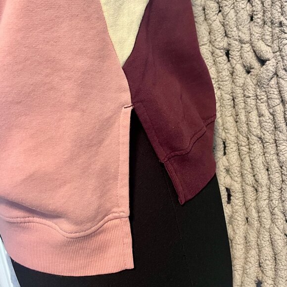 H&M Youth Colorblock Half-Zip Hoodie – Size 14 Pink, Tan, Maroon - Picture 9 of 12